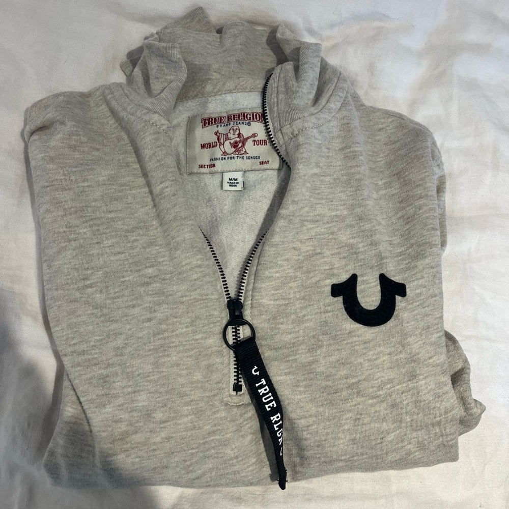 True Religion Quarter Zip Sweater